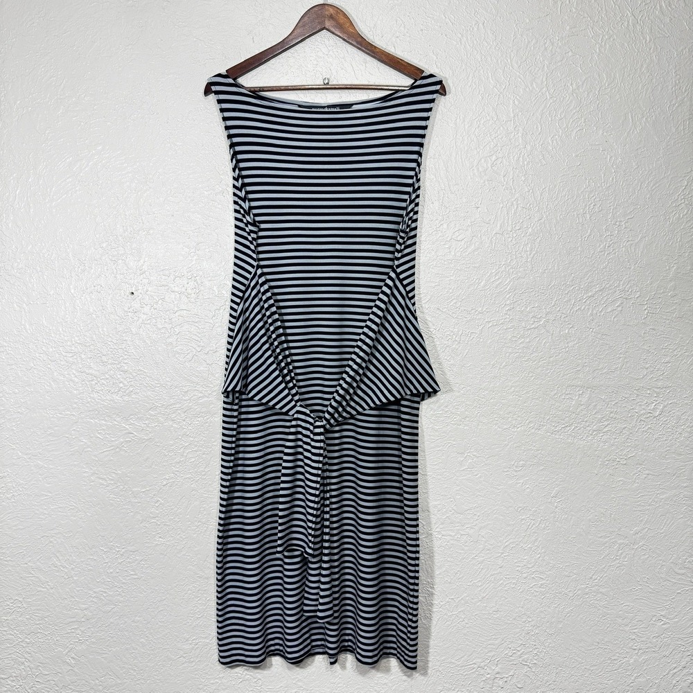 Norma Kamali Midi Dress 2X Jersey Stretch Resort Luxury Minimalist Travel Luxury